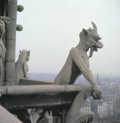 Gargoyle from the Balustrade of the Grande Galerie, replica of a 12th century original by Eugene Emmanuel Viollet le Duc